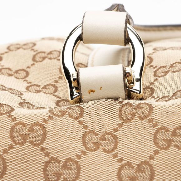 Gucci GG Canvas Horsebit Nailhead Medium Boston Bag - Picture 11 of 15